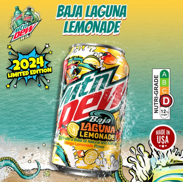 Mountain Dew Baja Laguna Lemonade (355ml)