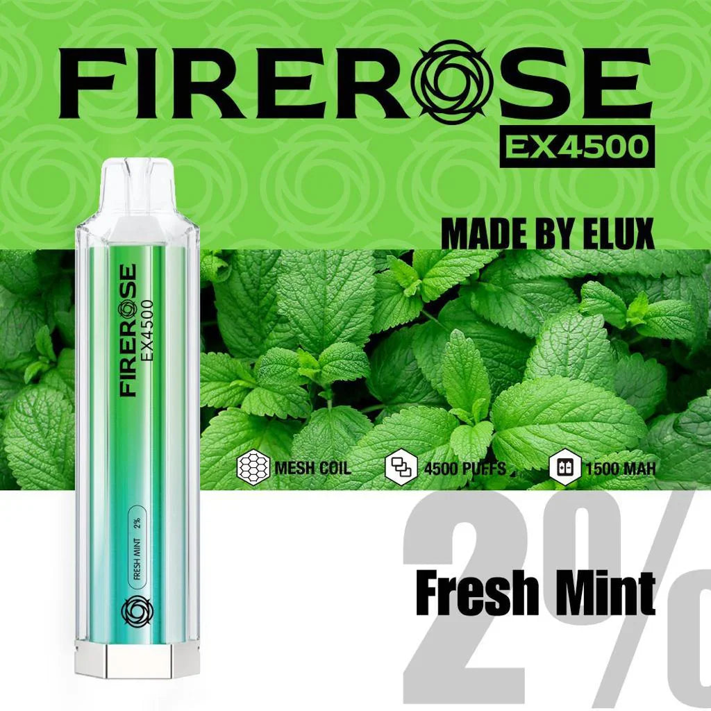 Elux FireRose Ex4500 Disposable Vape - 20mg