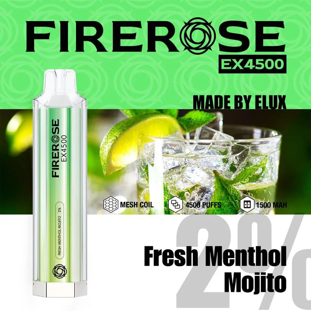 Elux FireRose Ex4500 Disposable Vape - 20mg