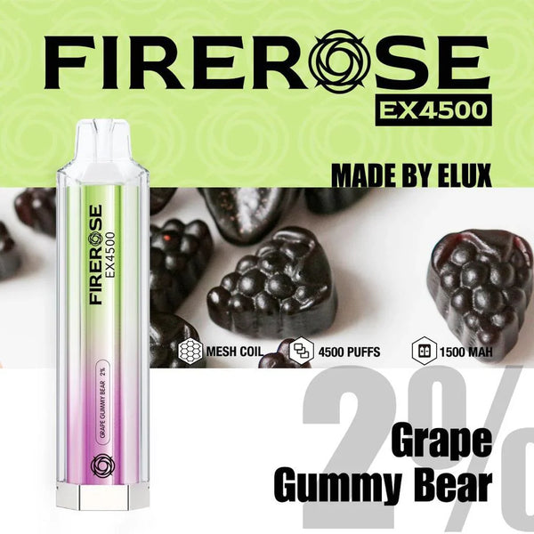 Elux FireRose Ex4500 Disposable Vape - 20mg