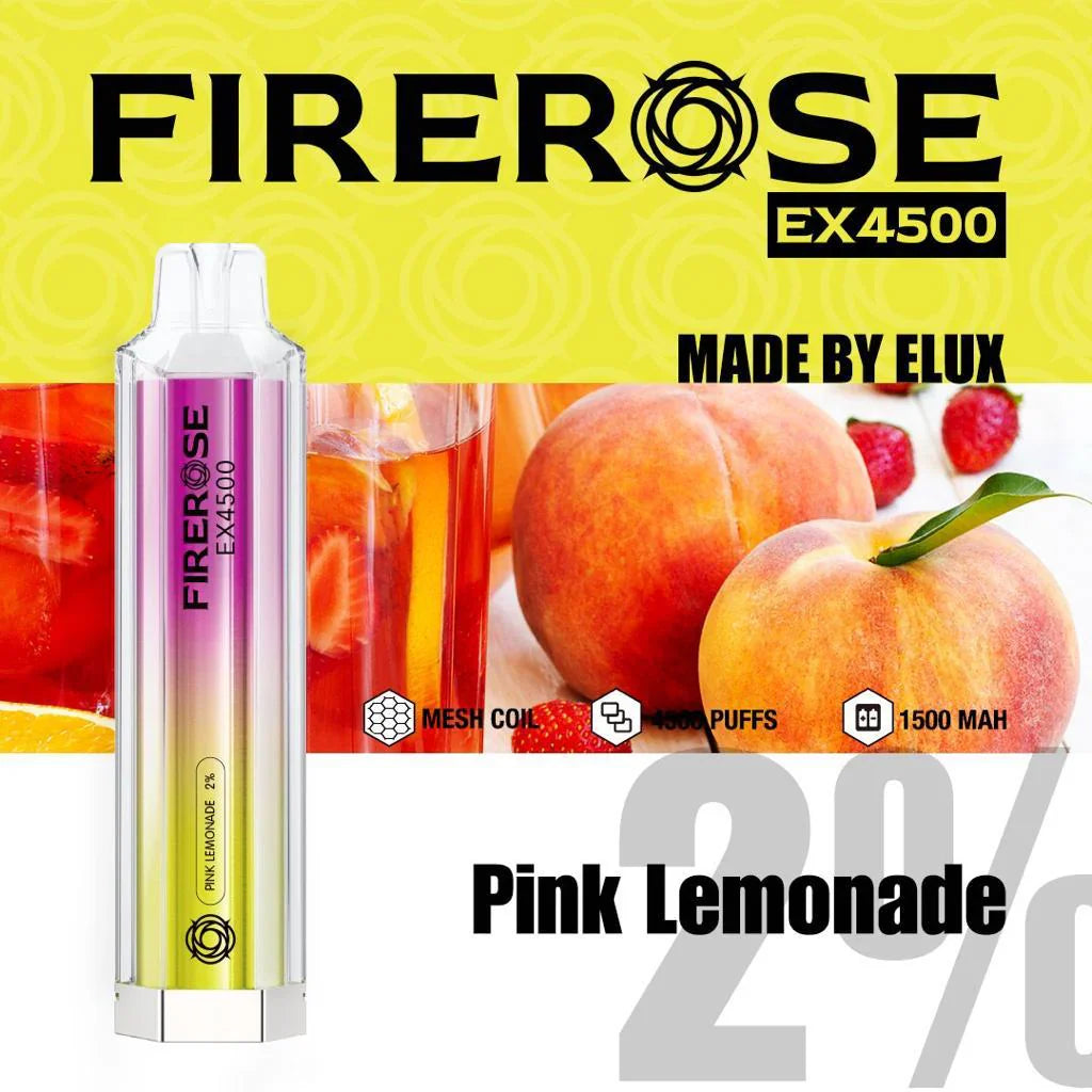 Elux FireRose Ex4500 Disposable Vape - 20mg