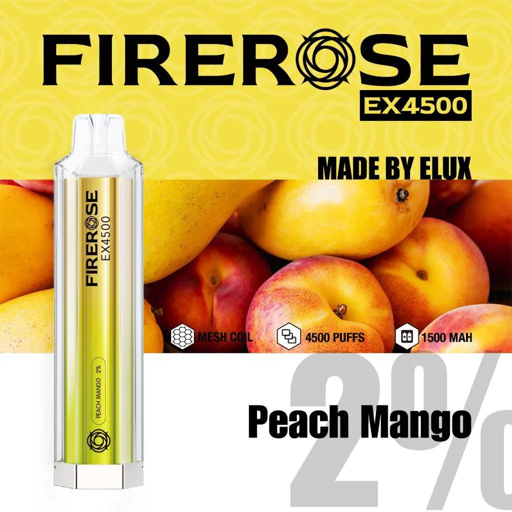 Elux FireRose Ex4500 Disposable Vape - 20mg